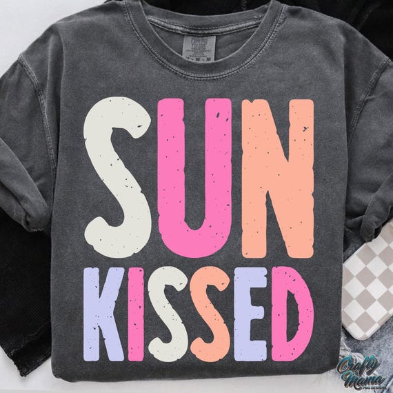 Sun Kissed PNG, Trendy Summer Png File, Preppy Summer Shirt Png, Beach Png, Sublimation Designs, Beach Shirt Png, Sublimation Png