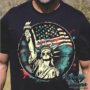 4th of July Png, Patriotic Png, Statue Of Liberty Png, Vintage Png, Retro Fourth Of July Png, USA Png, Distressed Grunge American Shirt Png