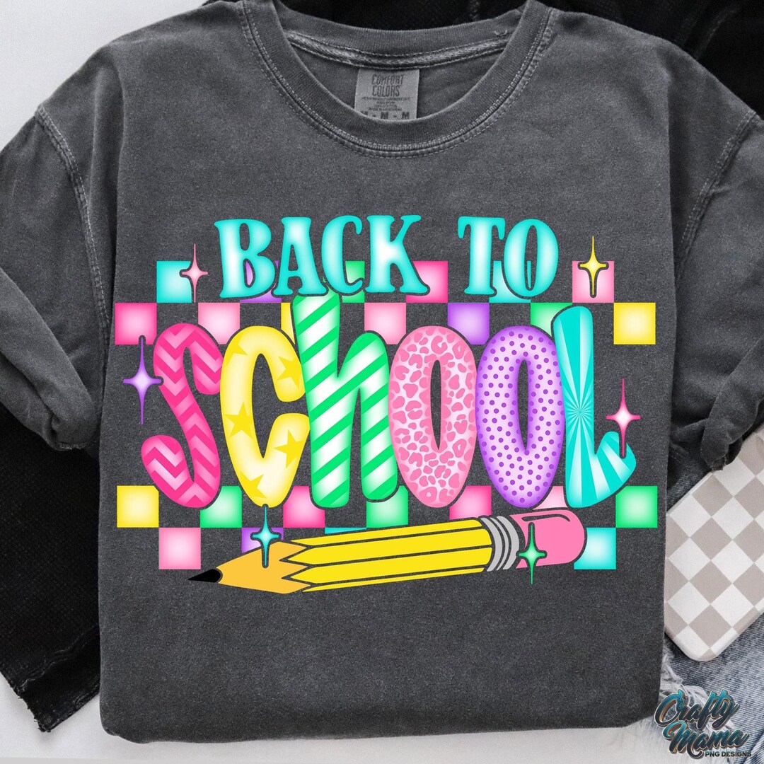 Cute Back to School PNG, Trendy Teacher Png, Preppy Teacher Shirt Png ...