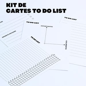 Cartes To Do List productivité | Cartes de planificateur quotidien | Organisez et planifiez vos tâches