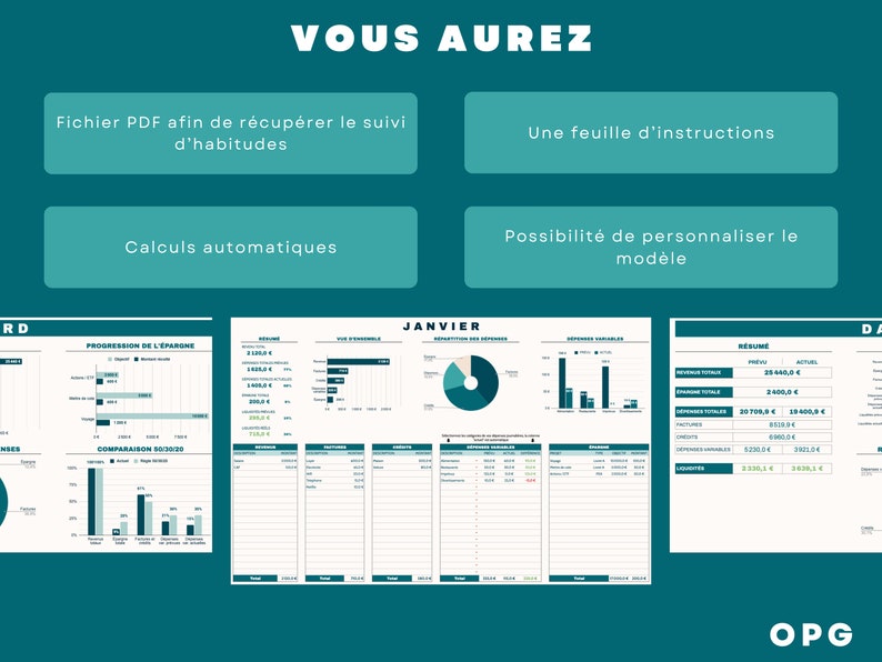 Modèle BUDGET MENSUEL Google Sheets Planner Budget Modèle Finance Tracker Gestion financière Budget Tableur Planificateur financier image 7