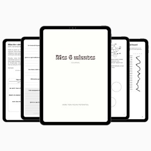 Journal de Gratitude Numérique 6 Minutes - PDF Minimaliste pour Bien-être, Développement Personnel et Productivité