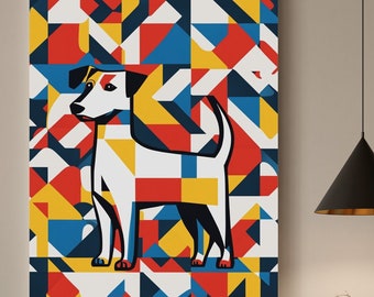 Bauhaus Style Print Wand Kunst - Haus und Wand Dekoration - Hund - Hundeliebhaber - Moderne Wohndekoration - Abstrakt - Interior - digitale Datei