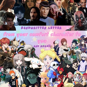 Trostzeichen Buchstabe! - Personalisierbar; Animes, Filme, TV, Bücher, etc .; Lass Dich von Deiner Wunsch-Figur Anschreiben! <3