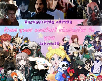 Trostzeichen Buchstabe! - Personalisierbar; Animes, Filme, TV, Bücher, etc .; Lass Dich von Deiner Wunsch-Figur Anschreiben! <3