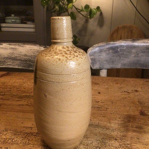 Vintage vase jug, beige, 70s
