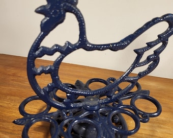 Vintage antique egg rack, egg holder. Cast iron rack for 8 eggs.
