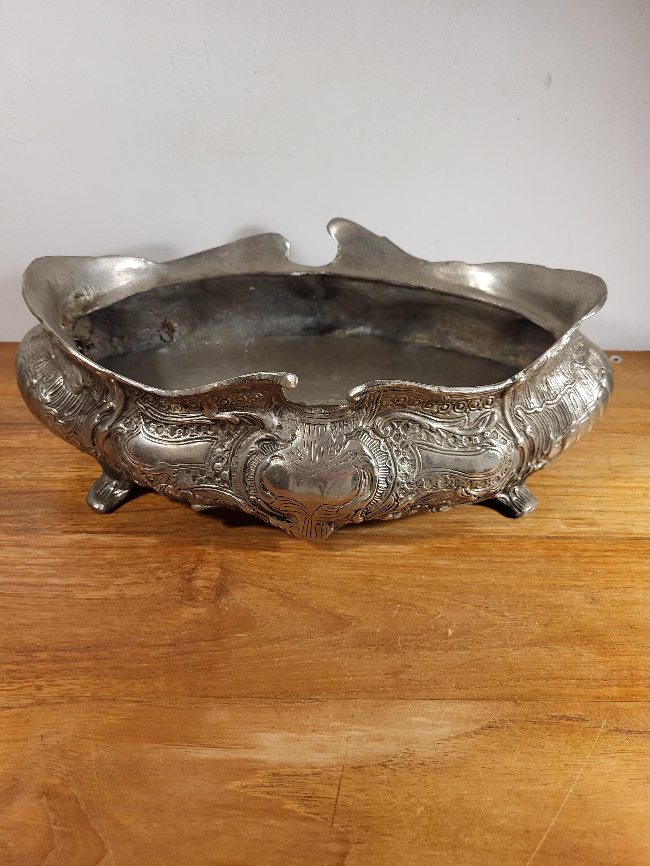 アールヌーボー　ピューター　ジャルディニエール アールヌーボー ピューター ジャルディニエール アールヌーボー