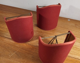 Pantalla de lámpara vintage, años 60. Altura: 11 cm. Lámpara de pared.