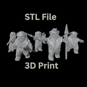 Star Wars Ewok Warriors  STL File 3D Printing