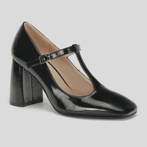 Lack High Heels mit Blockabsatz - Retro Mary Jane Pumps, Vintage-inspirierte Party Heels für Frauen, Elegante Abendschuhe, Frauen Blockabsatz