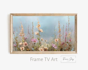 Obraz olejny „Pole dzikich kwiatów” – grafika na telewizorze Samsung Frame 4K (pobranie cyfrowe)