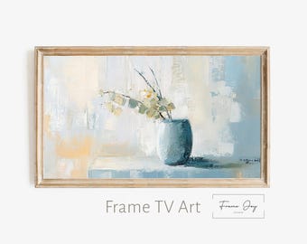 Blue Vase Still Life Art | Samsung Frame TV Digital Download