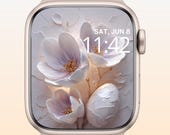 White Floral Easter Egg Smartwatch Wallpaper (Digital Download)