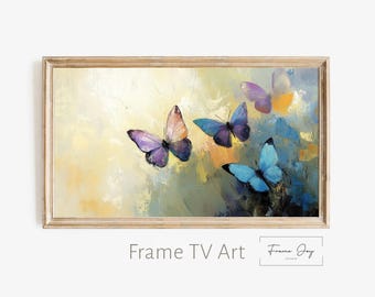 Colorful Butterfly Impasto Art – Samsung Frame TV Digital Download