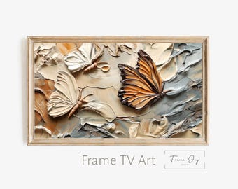 Monarch Butterfly Samsung Frame TV Art: Earth Tones Digital Download
