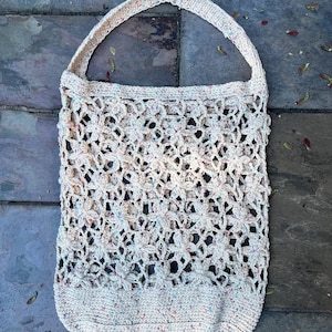 Crochet flower garden beach bag