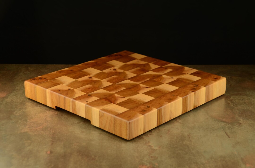 Solid Elm Cutting Board, Contrasting Game - Exceptional Block - Etsy