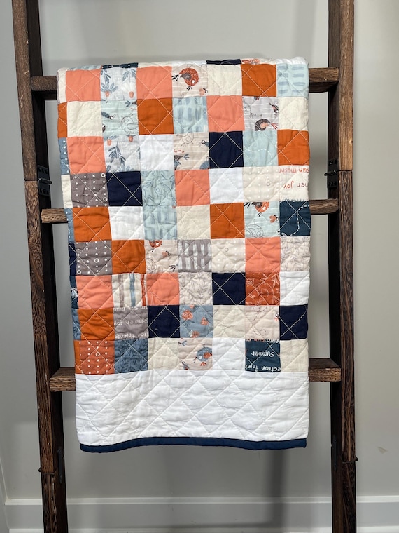 Handmade Woodland Nature Baby Quilt
