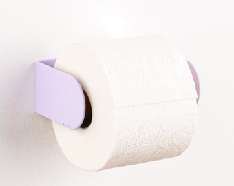 Toilet Paper Holder - Peleton Lavender, Lilac, Purple. Hang with 3M VHB strip or coloured screws (both included). Dutch Design