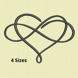 Unendliches Herz Valentine Maschinenstickerei, Valentinstag Geschenk, Valentinstag Geschenk, Instant Download