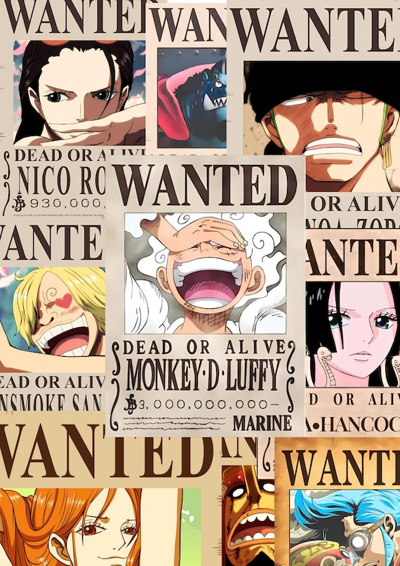 One Piece Wanted Poster | Custom Anime Wall Art (digital Download