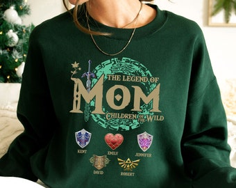 Personalized Zelda Mom Shirt, The Legend Of Mom Shirt, Custom Zelda Shirt, Breath Of The Wild Shirt, Tears Of The Kingdom, Gamer Shirt