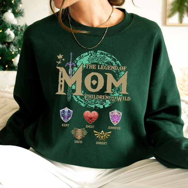Personalized Zelda Mom Shirt, The Legend Of Mom Shirt, Custom Zelda Shirt, Breath Of The Wild Shirt, Tears Of The Kingdom, Gamer Shirt
