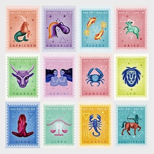 Jeu de cartes zodiaque horoscope et carte personnalisée individuelle Verseau Poissons Bélier Taureau Gémeaux Lion Cancer Vierge Balance Scorpion