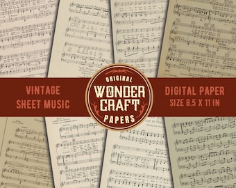 Grunge Music Paper, Junk Journal Printable, Digital Notebook Paper, Grunge Decoration, Vintage Notebook, Notebook Download