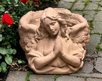 Angel planter Flowers pot Concrete pot Angel bust Backyard decor Garden angel Outdoor figure Religious decor