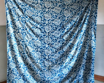 ヴィンテージ型染ラグ 刺し子藍染リバーシブルストライプ(b-49) - Etsy