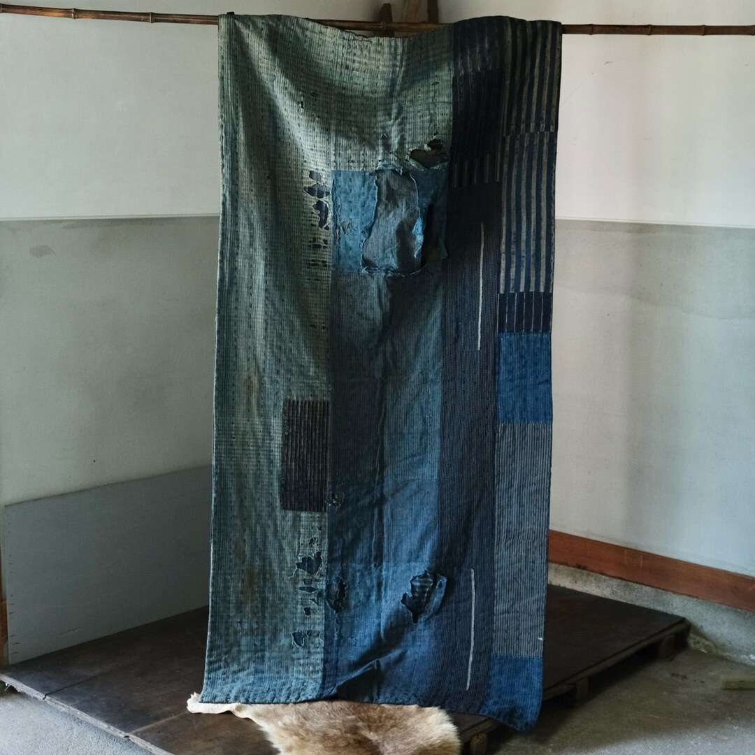 Vintage Japanese BORO Rug Sashiko Indigo Dyeing - Etsy