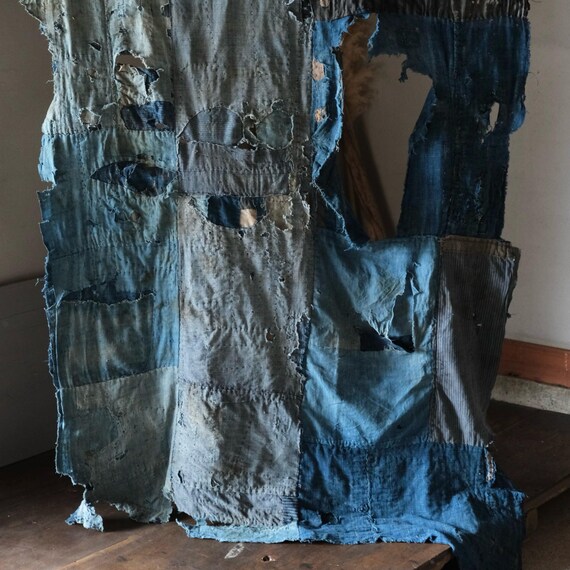 ヴィンテージ ボロ ラグ 刺し子 藍染め (a-22) - Etsy 日本