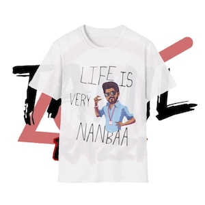 Vijay Tshirt, Das Leben ist sehr kurz Nanbaa Meister, Vijay, Tamil Film, Tamil Tshirt, Tamil Kino, Tamil Geschenkidee, Einzigartige Tamilische Geschenkidee