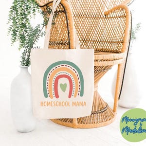 Homeschool Mama Regenbogen PNG | Retro Boho Digitaler Download für Mütter | Druckbares Shirt Design für das Homeschool Life