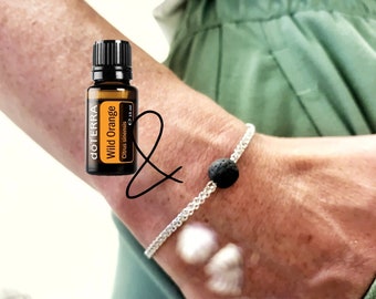Kit* AROMAjewellery 925er ARMBAND #NEWMOON & ätherisches Öl Wild Orange 5ml von doTERRA.