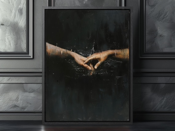 Dark Academia Wall Decor - Moody Art Prints, Gothic Aesthetic Decor, Unique Vintage Canvas Artwork for Creepy Home Eclectic Style