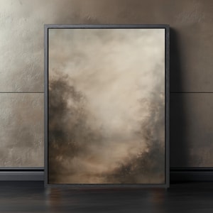 Vintage Moody Landscape Canvas Print: Framed Wall Art