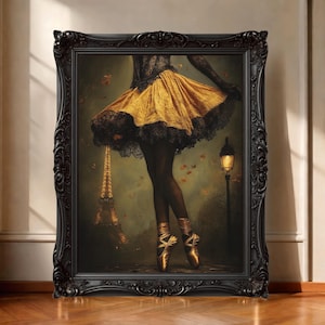 Modern Figurative Ballerina Wall Art, Contemporary Chic Statement Decor