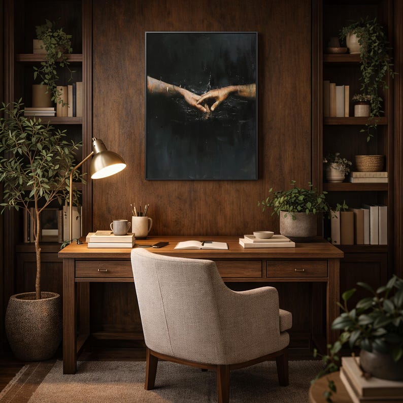 Dark Academia-muurdecoratie - Sfeervolle kunstprints, gotisch esthetisch decor, uniek vintage canvaskunstwerk voor eclectische stijl voor een griezelig huis afbeelding 9