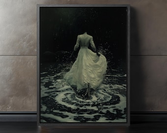 Moody Vintage Wall Art, Dark Academia Decor,  Victorian Prints, Gothic Witchy Poster, Art Nouveau Design, Dark Romance Wall Art