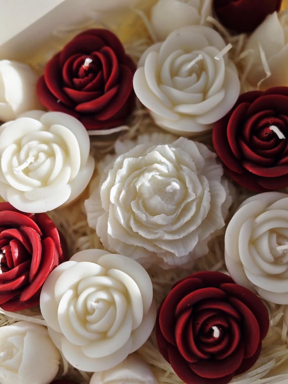 Petit bouquet de fleurs de bougie avec des fleurs séchées - personnalisable