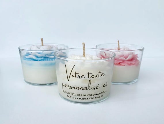 Bougie personnalisable / cire de coco - 170g