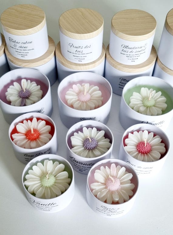 Bougie Artisanale Personnalisable avec Gravure - Fait Main en France, Cire de Coco & Parfums de Grasse