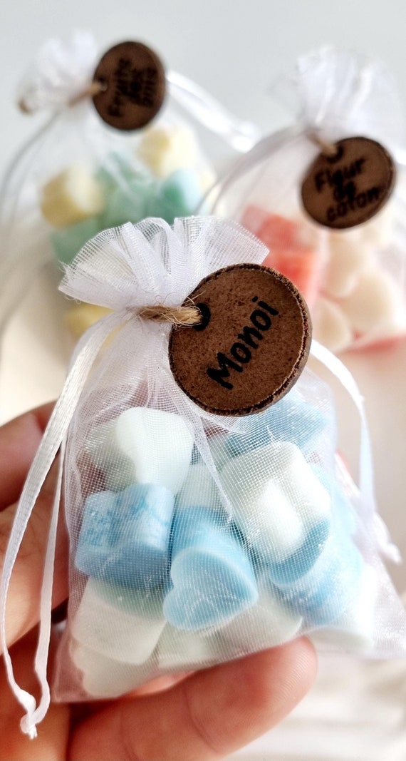 Lots  de Fondants Parfumés Petits Cœurs | plusieurs parfums au choix | cire coco - Personalisées
