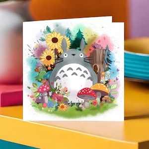 Anime greetings card l Totoro card l My Neighbour Totoro l Studio Ghibli