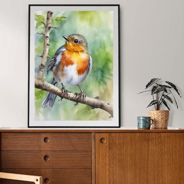 Beautiful Bird Wall Art| Home Decor| Digital Print| Gift For her| Gift For Him| Nature| Woodland