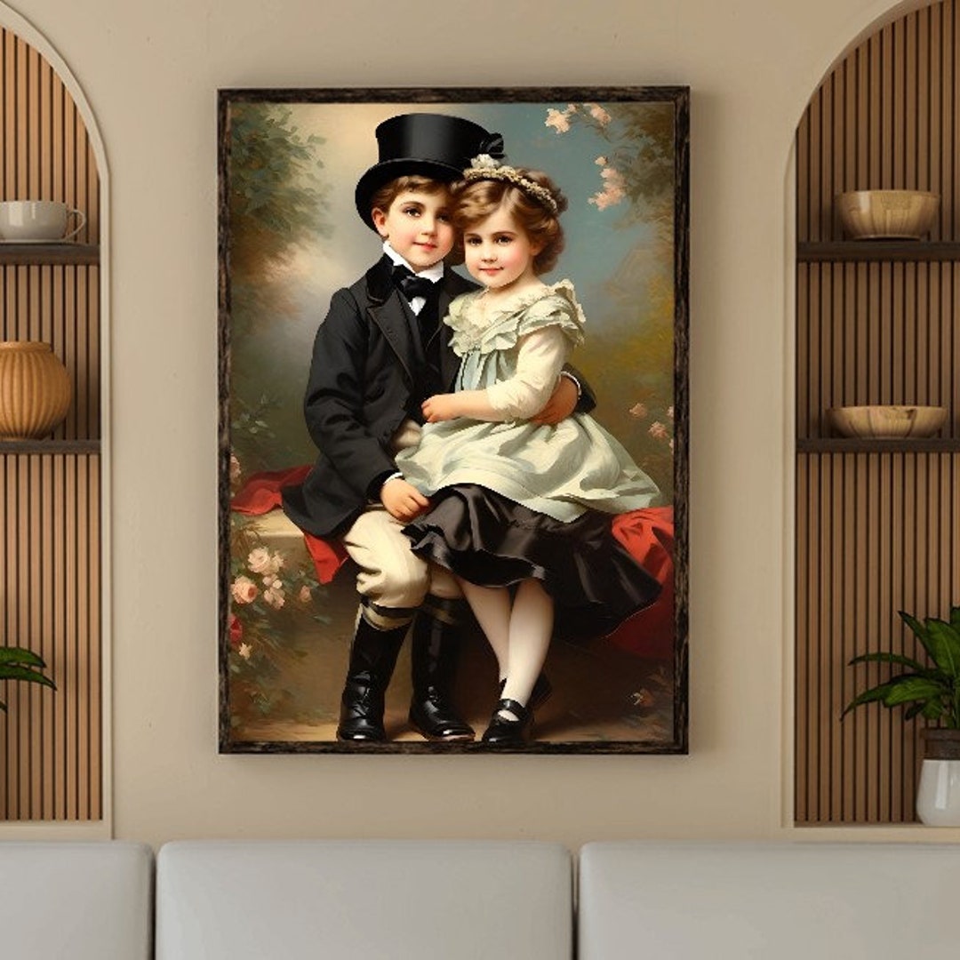 Vintage Boy and Girl Victorian Style