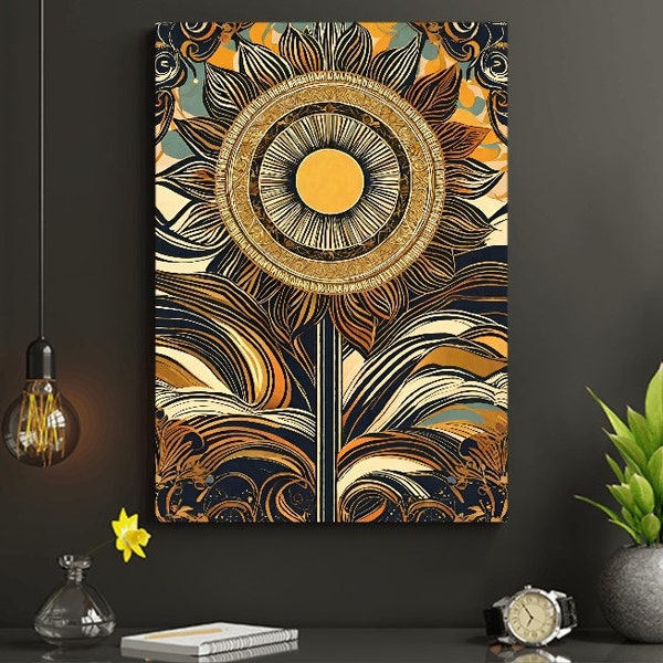 Vintage Sunflower Wall Art| Unique Home Decor